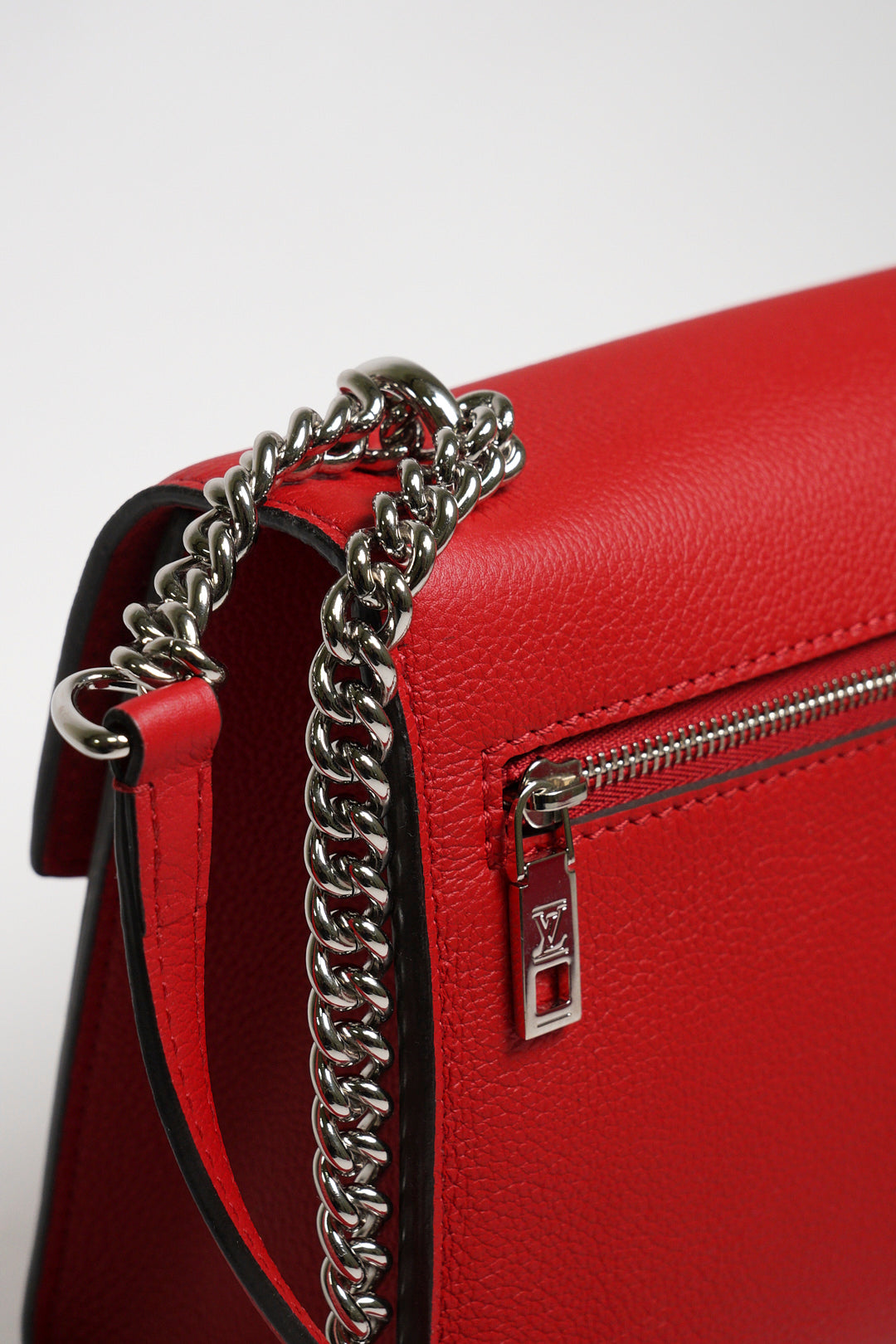 LOUIS VUITTON 牛皮皮革My Lockme BB銀扣鏈帶肩背袋