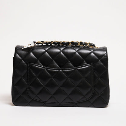 CHANEL 經典口蓋包 Mini CF20 - 黑金23開