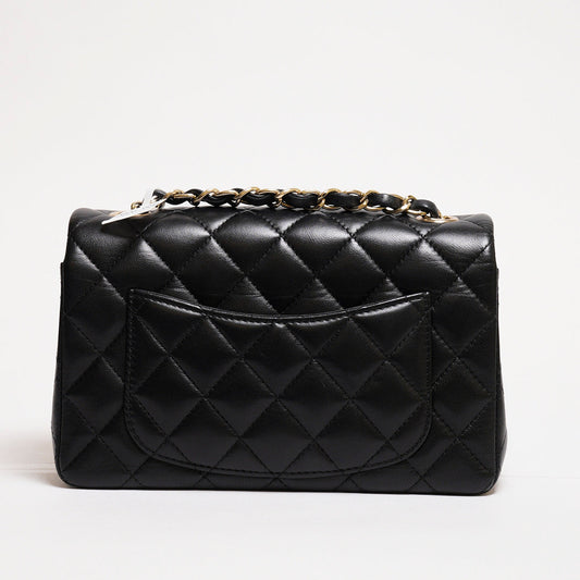 CHANEL 經典口蓋包 Mini CF20 - 黑金23開