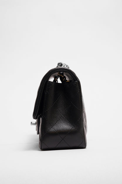 CHANEL 經典口蓋包 Mini CF20 - 黑金23開