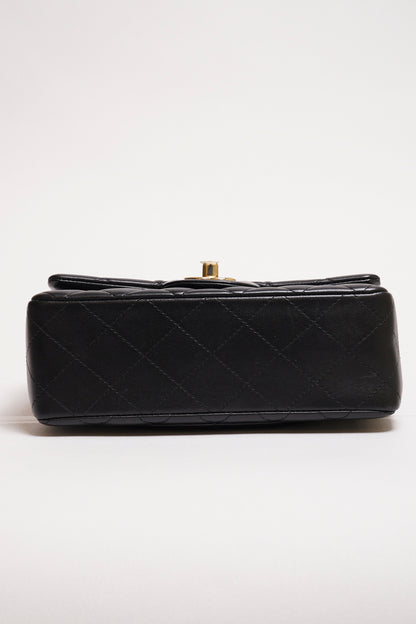 CHANEL 經典口蓋包 Mini CF20 - 黑金23開