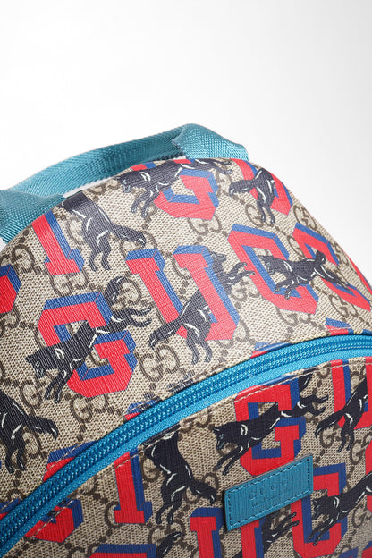 GUCCI GG Supreme 兒童狼紋雙肩包