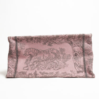 Dior動物園粉色小號Book Tote+送提把粉色絲巾