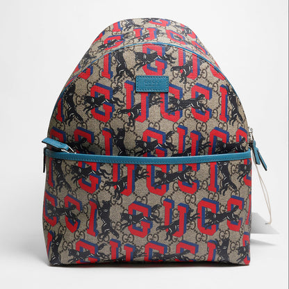 GUCCI GG Supreme 兒童狼紋雙肩包
