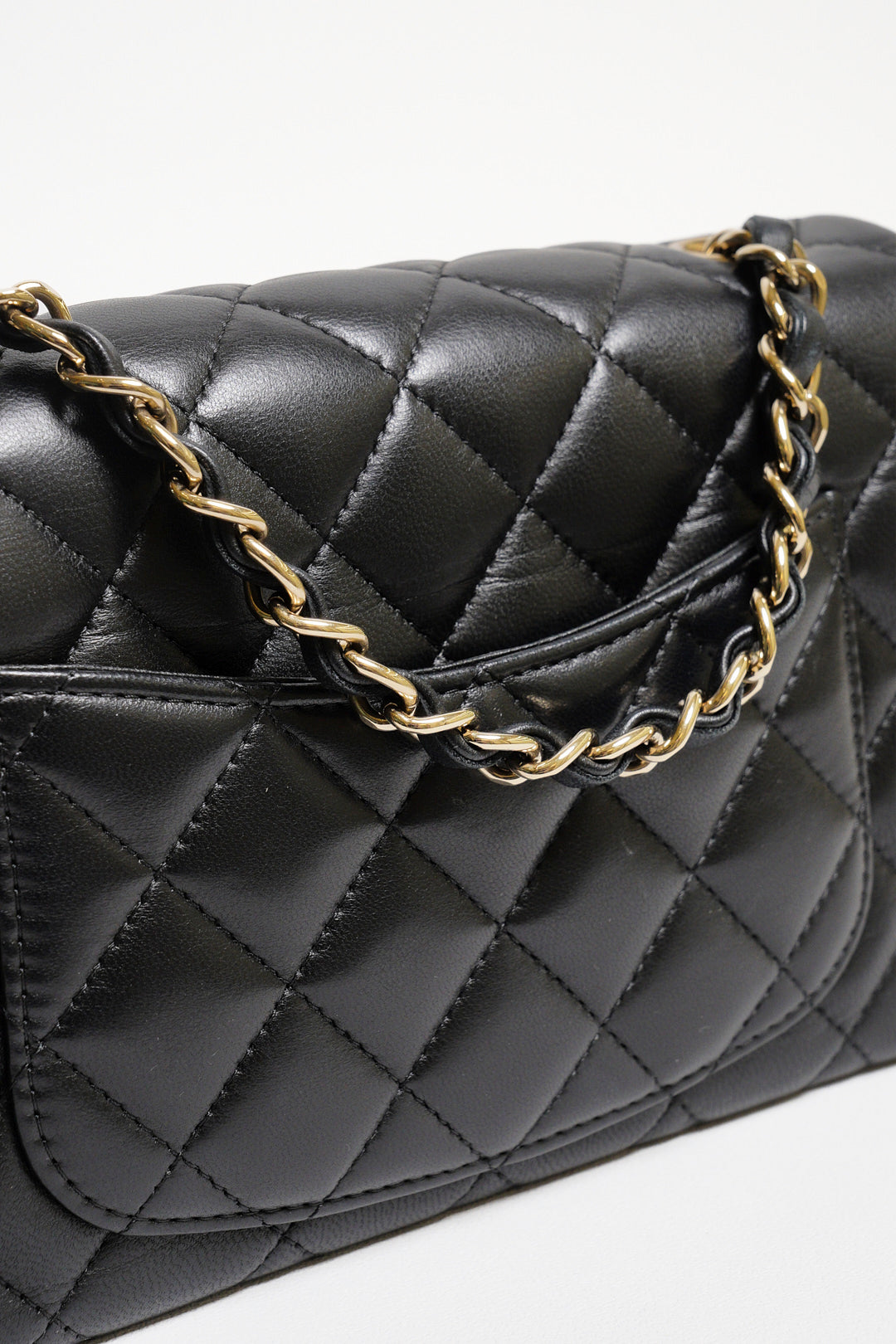 CHANEL 經典口蓋包 Mini CF20 - 黑金23開