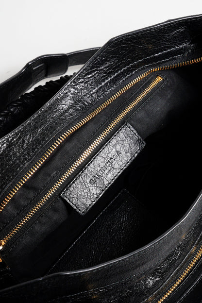 Balenciaga City中號 黑金機車包