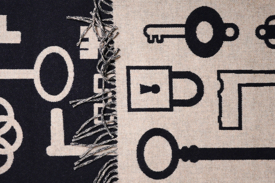 Hermes Casaque Porte-Clefs 喀什米爾小型圍巾圍巾