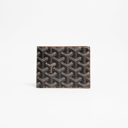Goyard 男款八卡短夾 (黑棕色）