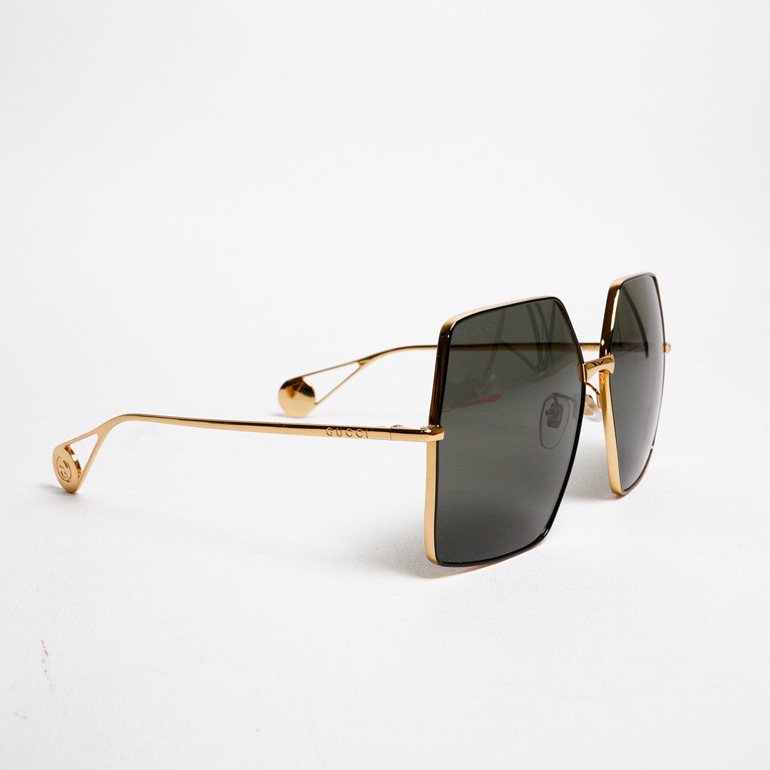 GUCCI金屬鏡框超大太陽鏡