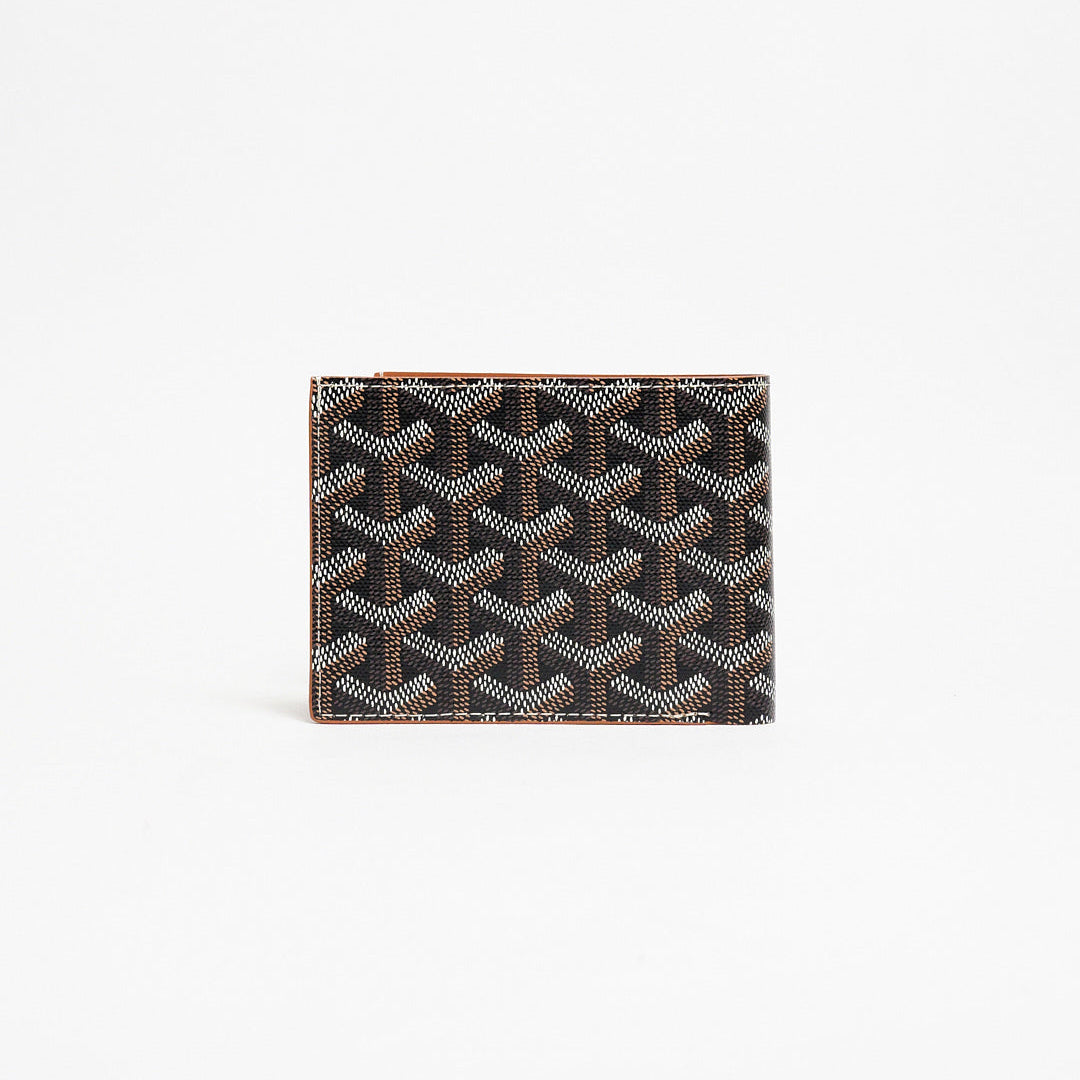 Goyard 男款八卡短夾 (黑棕色）
