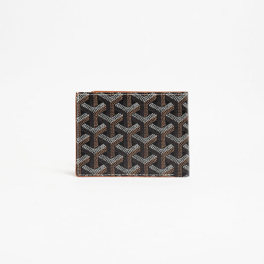 Goyard 男款八卡短夾 (黑棕色）