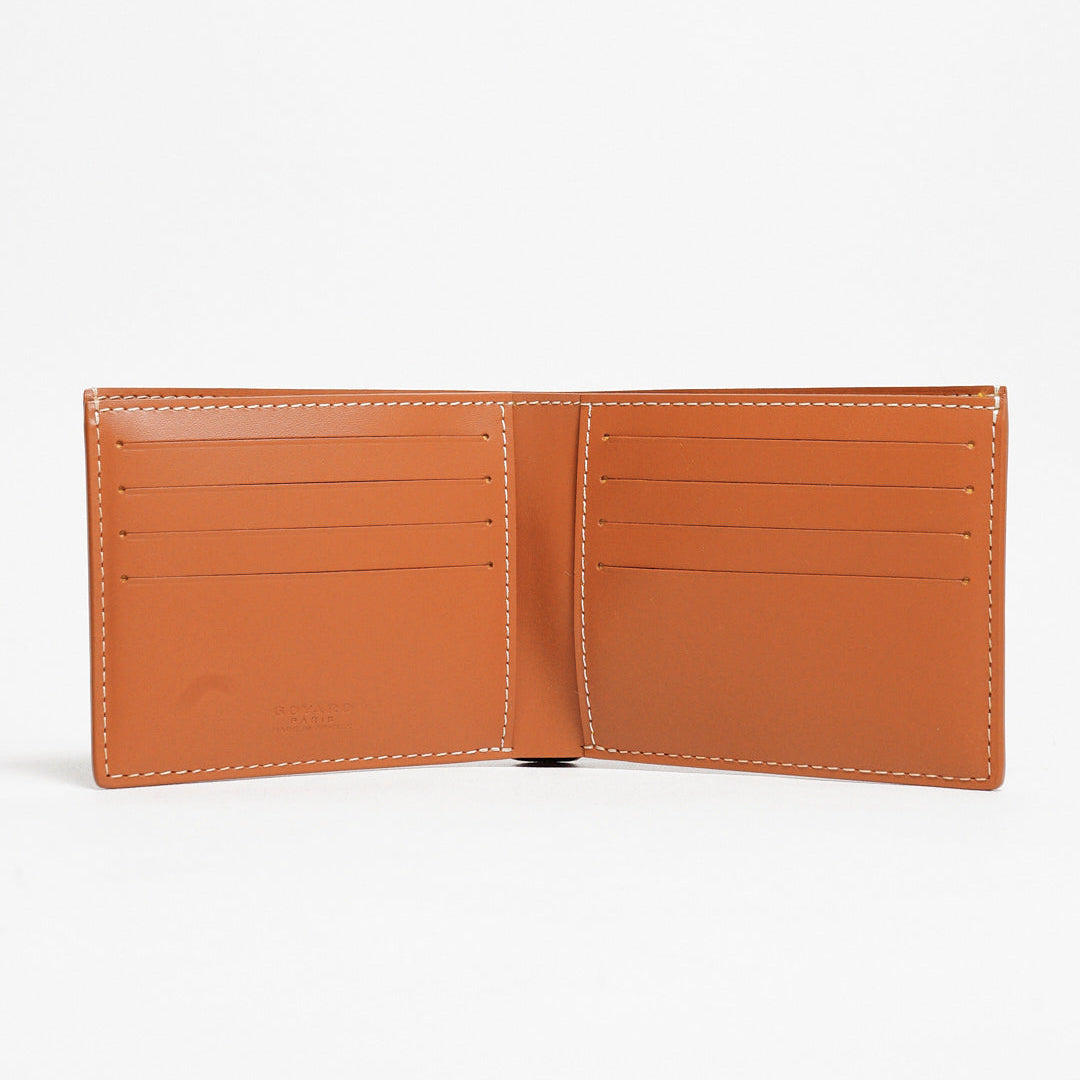 Goyard 男款八卡短夾 (黑棕色）