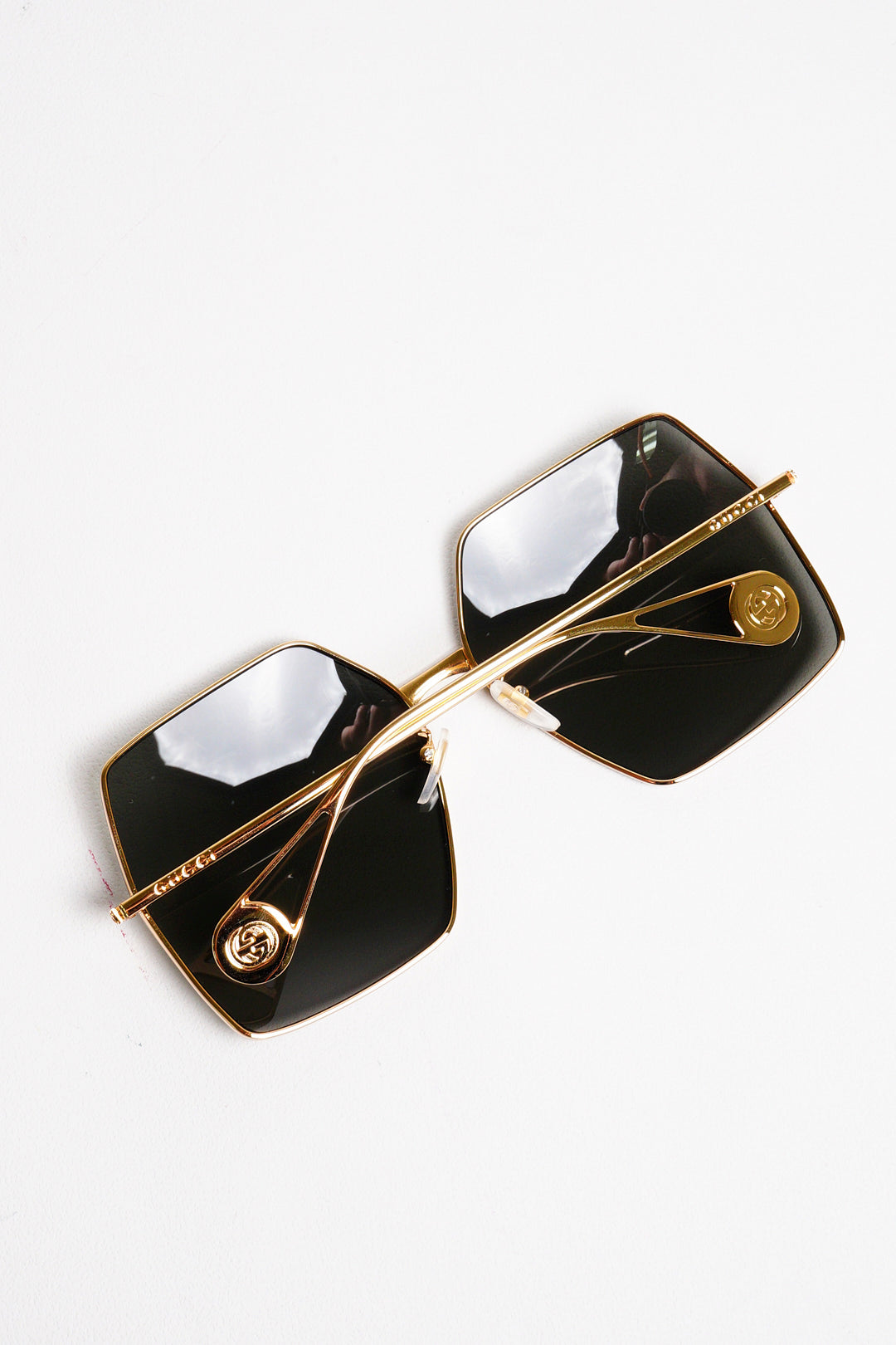 GUCCI金屬鏡框超大太陽鏡