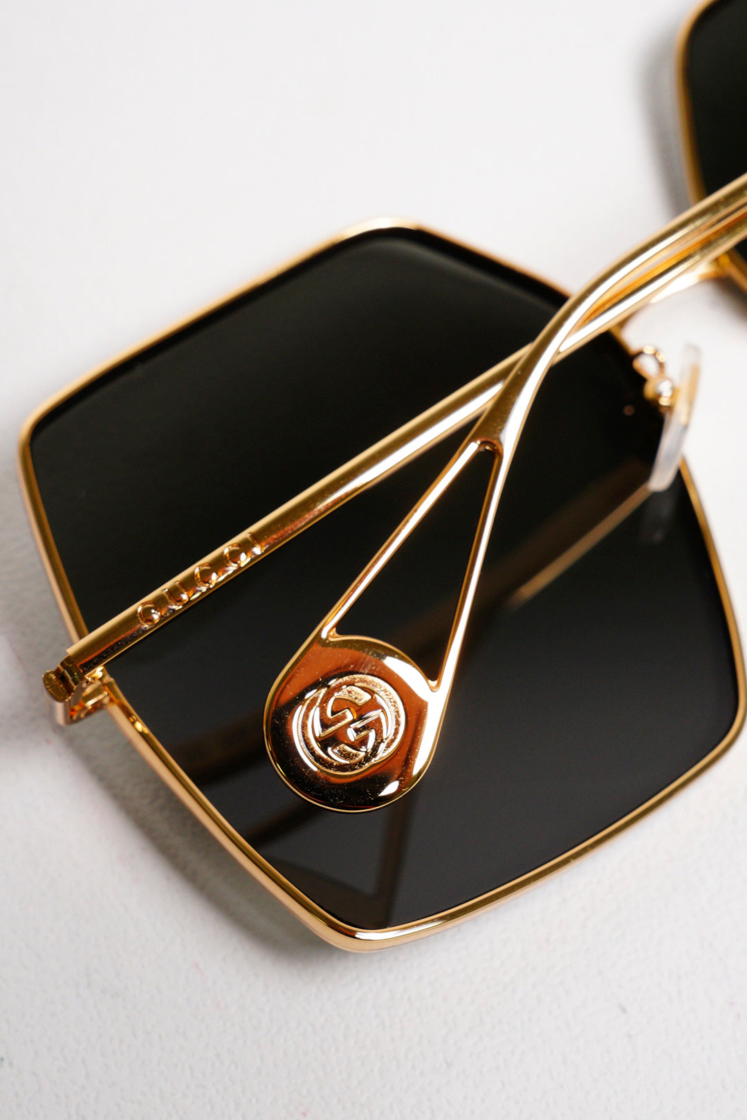 GUCCI金屬鏡框超大太陽鏡