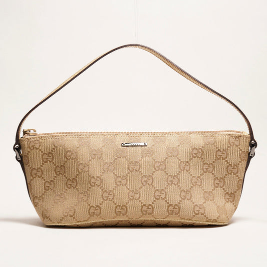 Gucci帆布小船造型 麻將腋下包