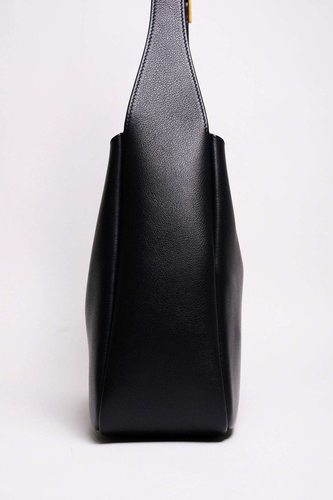 SAINT LAURENT HOBO小號黑色牛皮金扣肩背包 （包況佳）