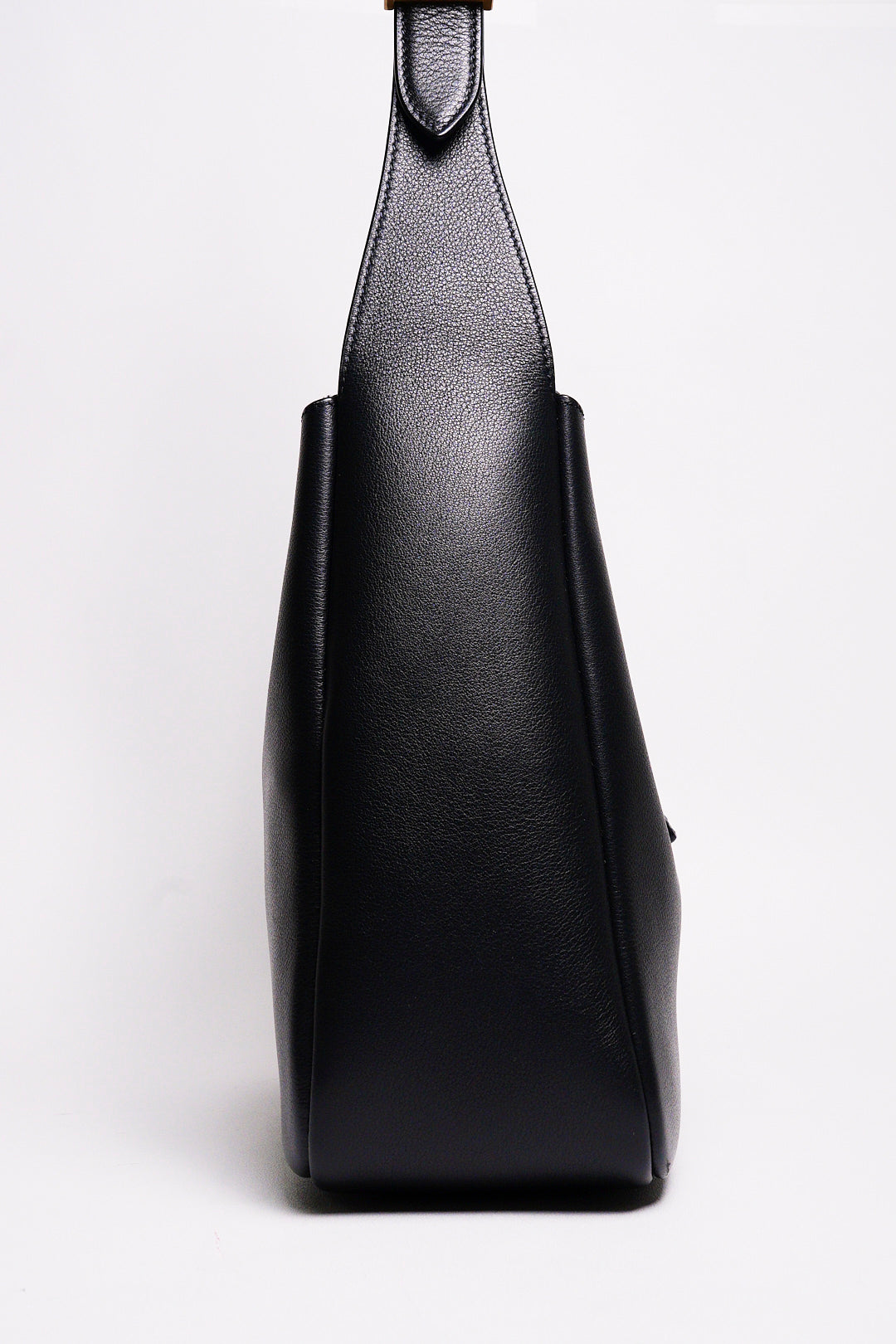 SAINT LAURENT HOBO小號黑色牛皮金扣肩背包 （包況佳）