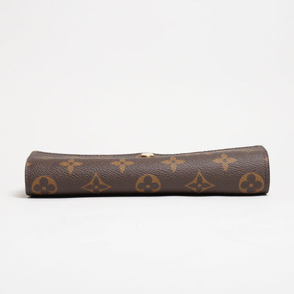 LOUIS VUITTON 老花長夾 Monogram帆布內裡拚色信封式長夾(紅色)