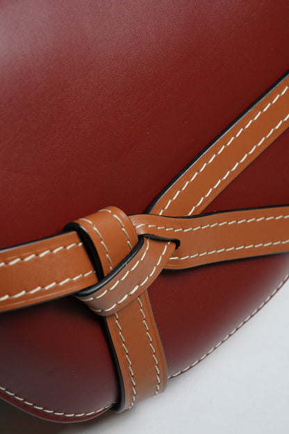 LOEWE GATE SMALL 撞色牛皮斜背包馬鞍包