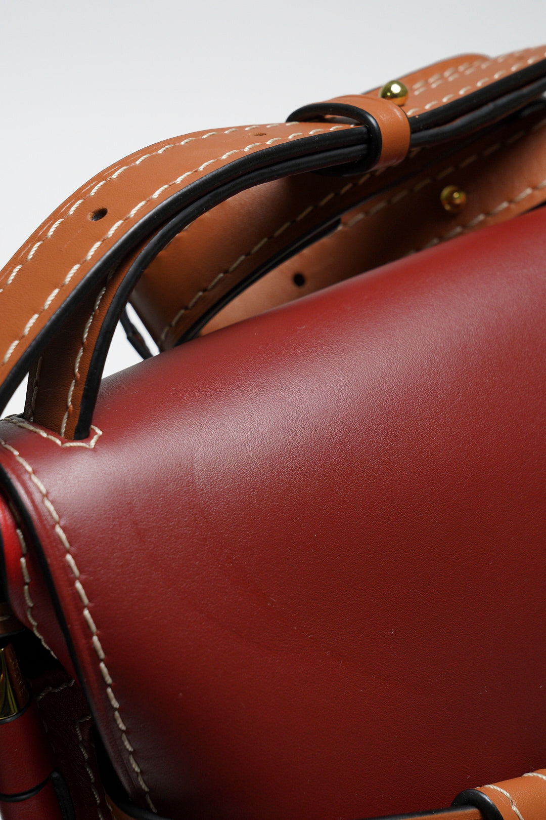 LOEWE GATE SMALL 撞色牛皮斜背包馬鞍包