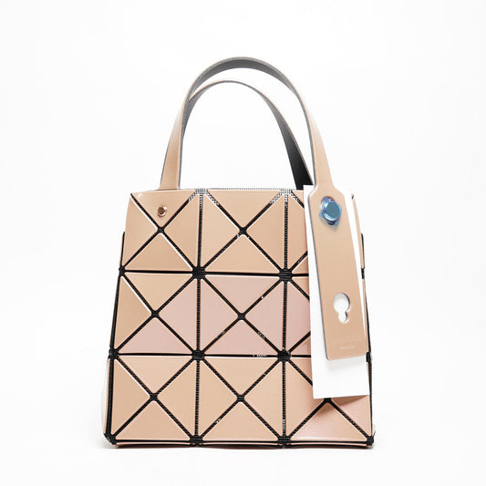 三宅一生 Carat 3x3手提包  奶茶米棕色