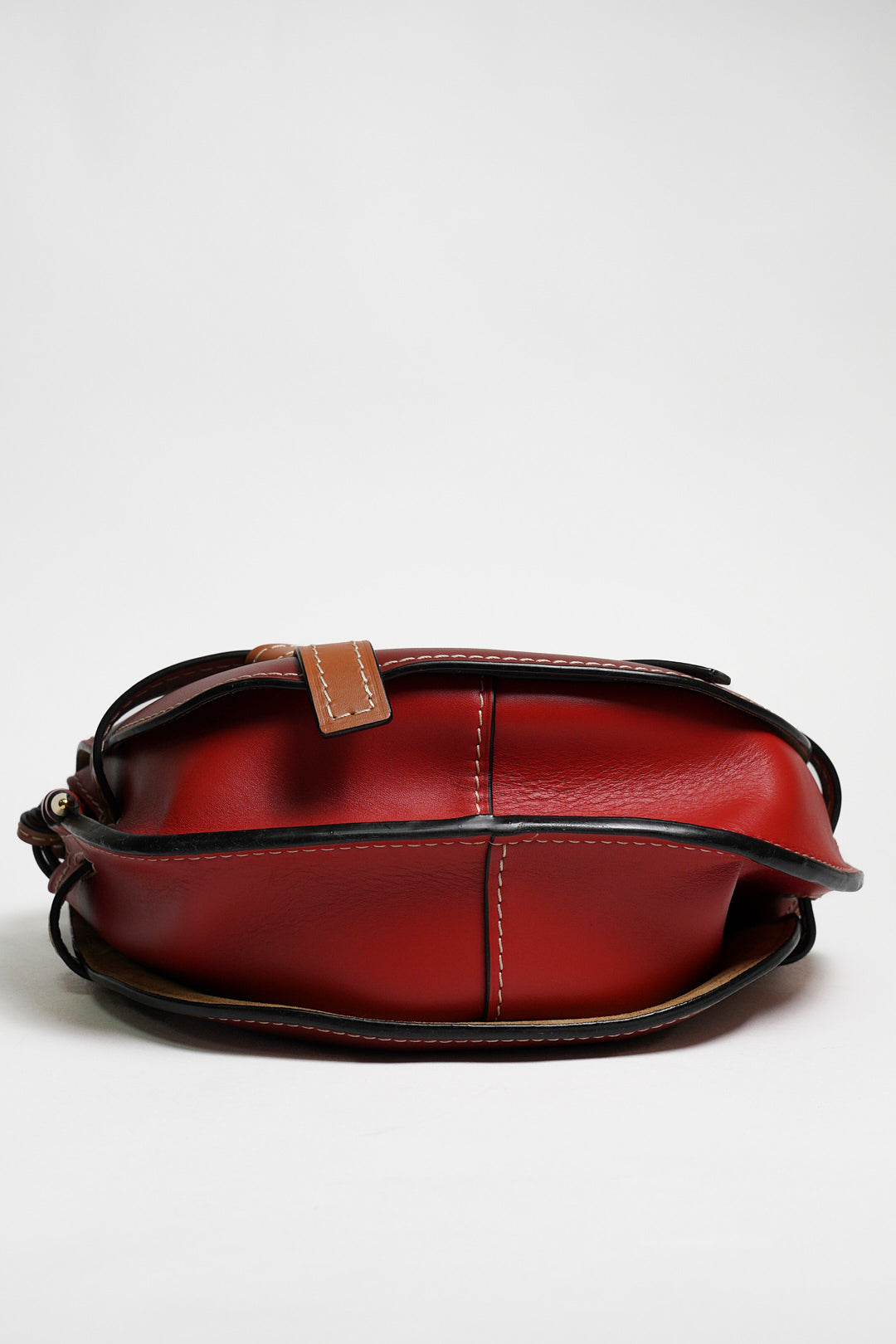 LOEWE GATE SMALL 撞色牛皮斜背包馬鞍包