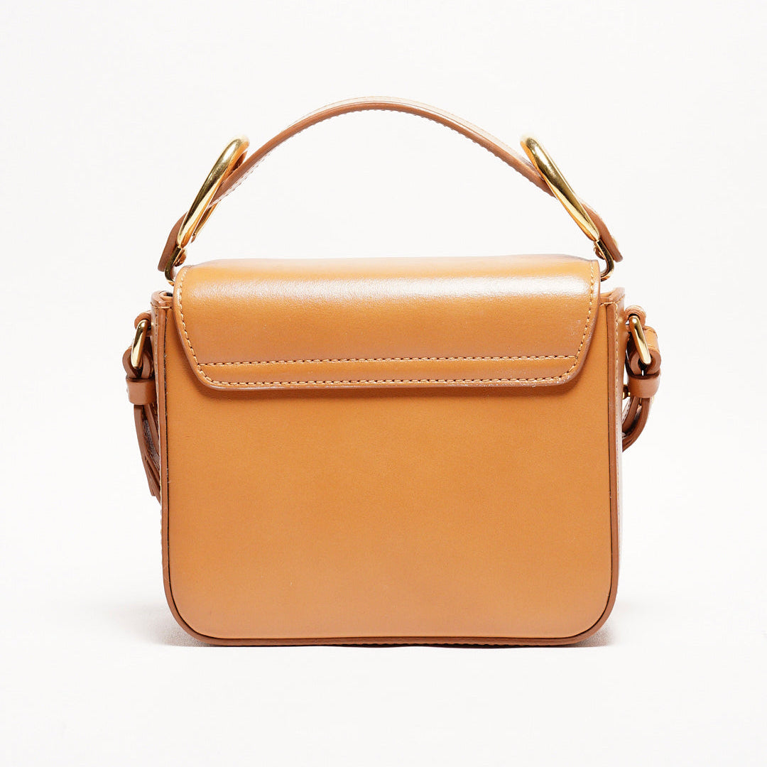 Chloé mini C 小方手提包（焦糖色）