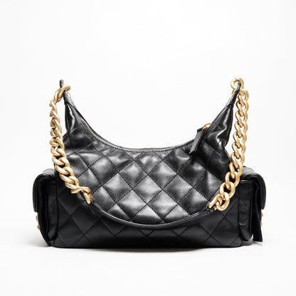 CHANEL 25C Hobo嬉皮包 - 小號黑金