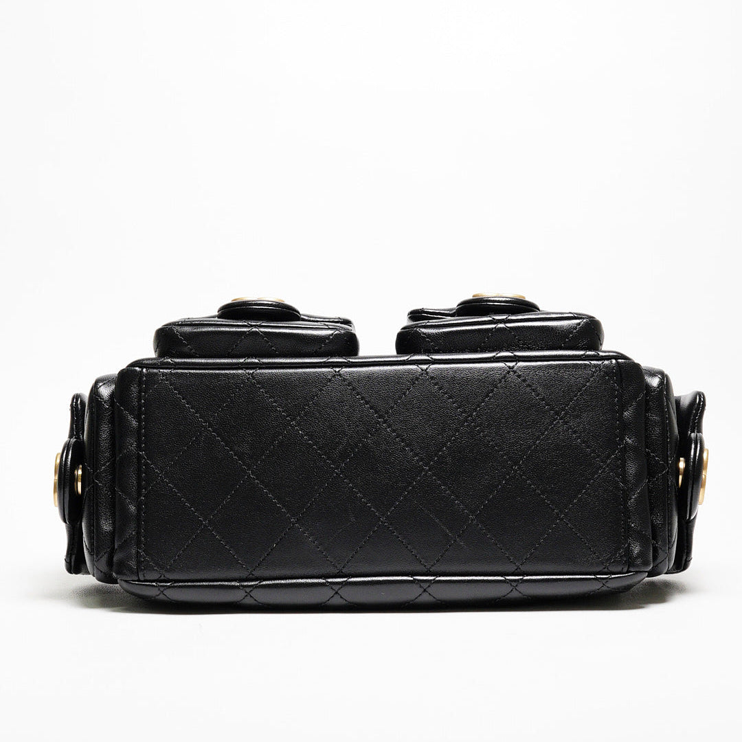 CHANEL 25C Hobo嬉皮包 - 小號黑金