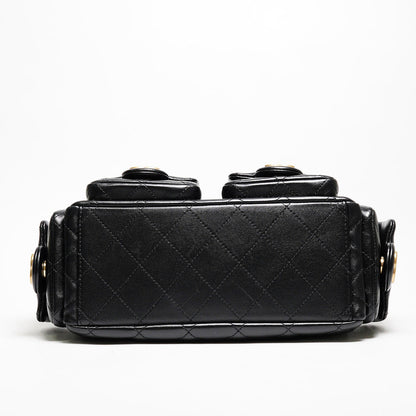 CHANEL 25C Hobo嬉皮包 - 小號黑金