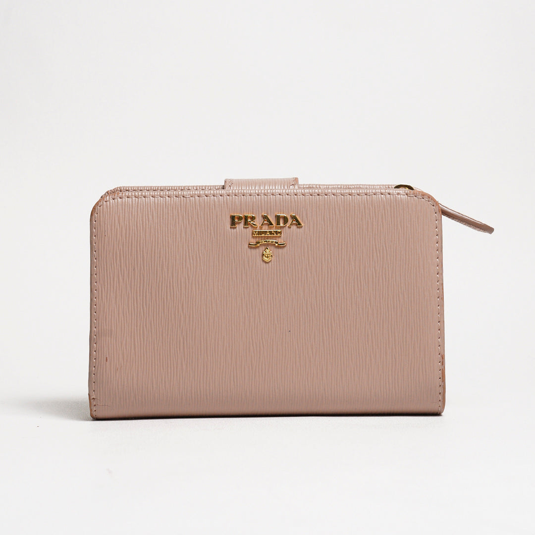 PRADA 帆布中夾錢包