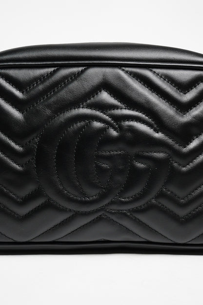 GUCCI Marmont 24相機包 黑金