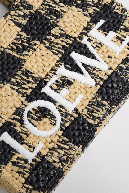 LOEWE 草編籃子 迷你托特包（附背帶）