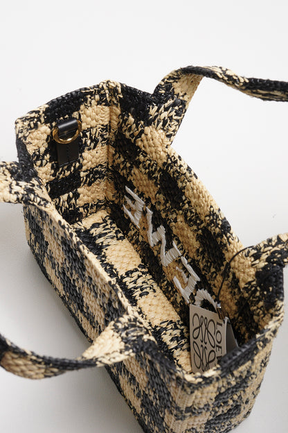 LOEWE 草編籃子 迷你托特包（附背帶）