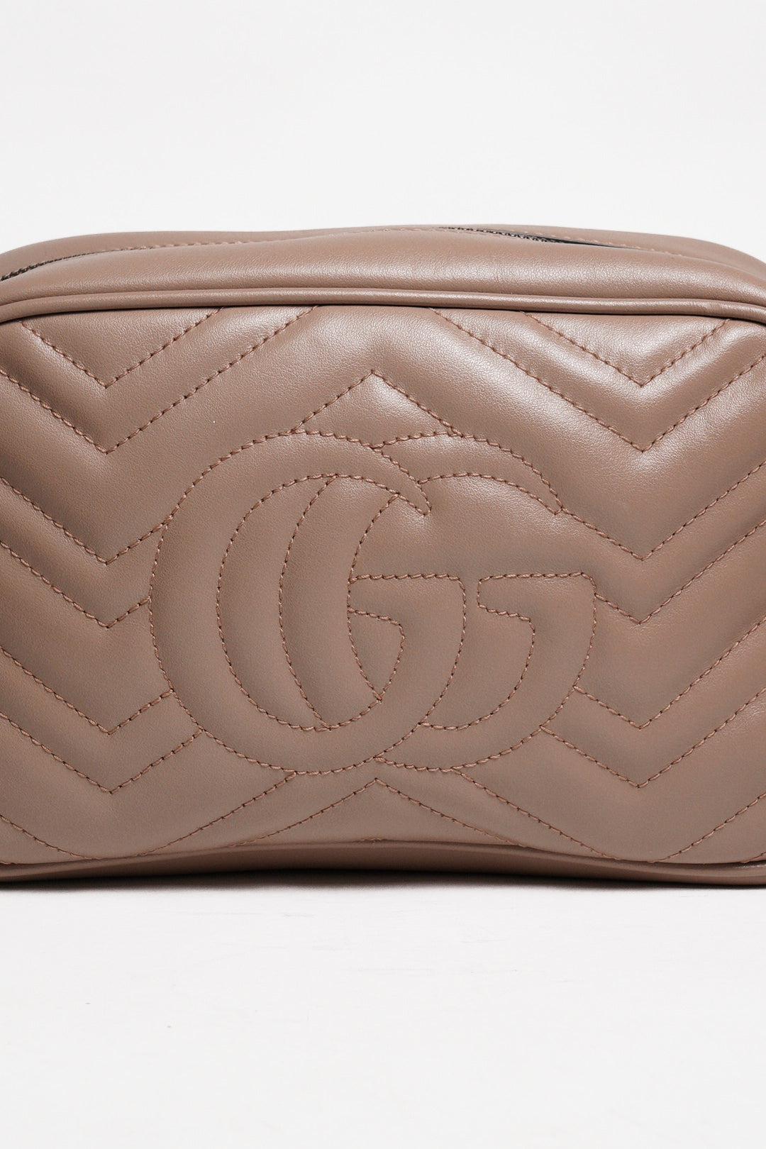 Gucci藕粉色gg logo相機包