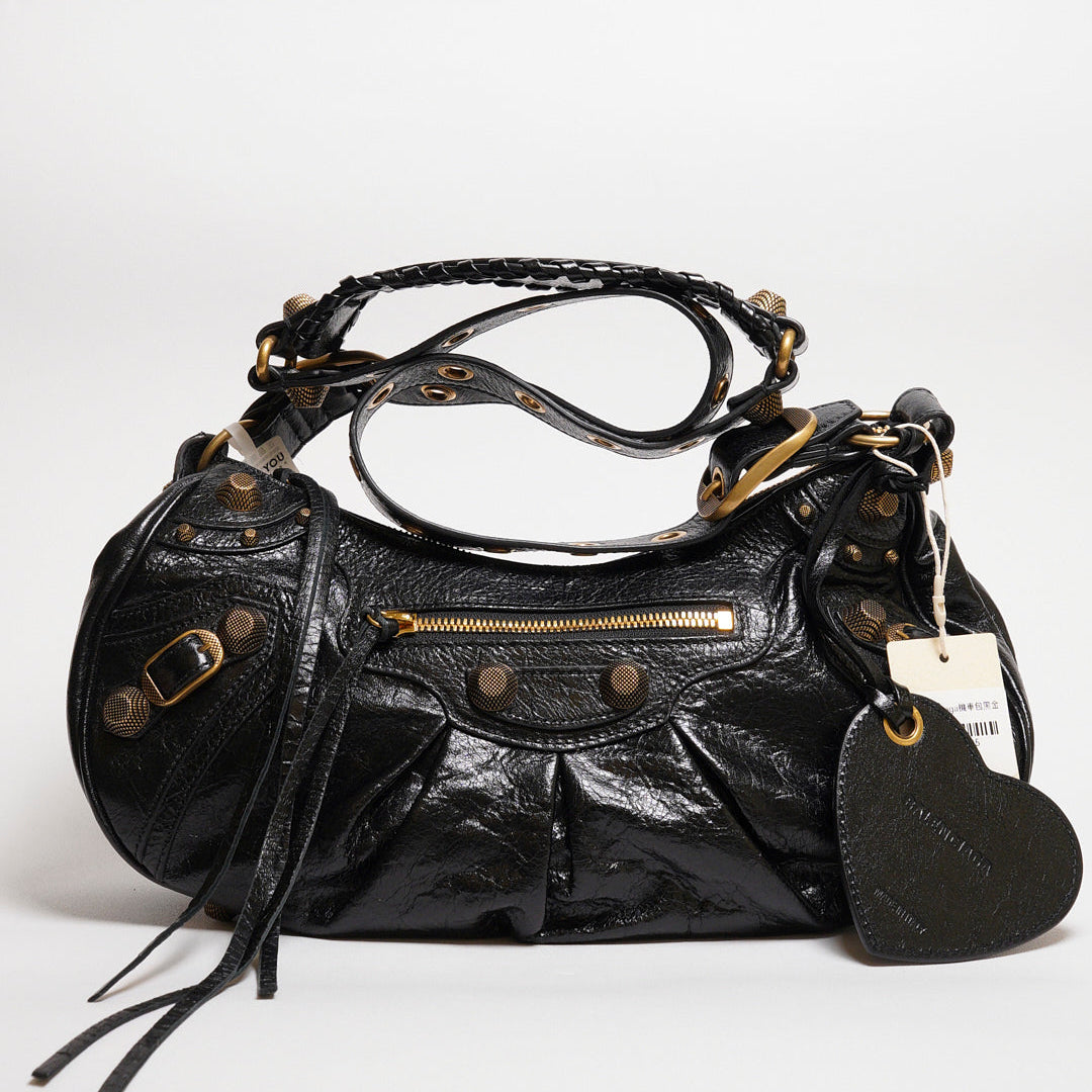 Balenciaga Le cagole半月機車包 - S黑金