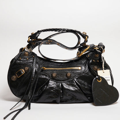 Balenciaga Le cagole半月機車包 - S黑金