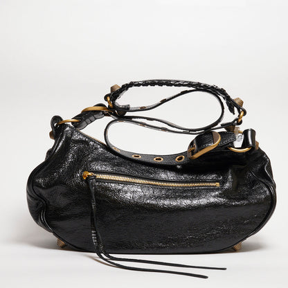 Balenciaga Le cagole半月機車包 - S黑金