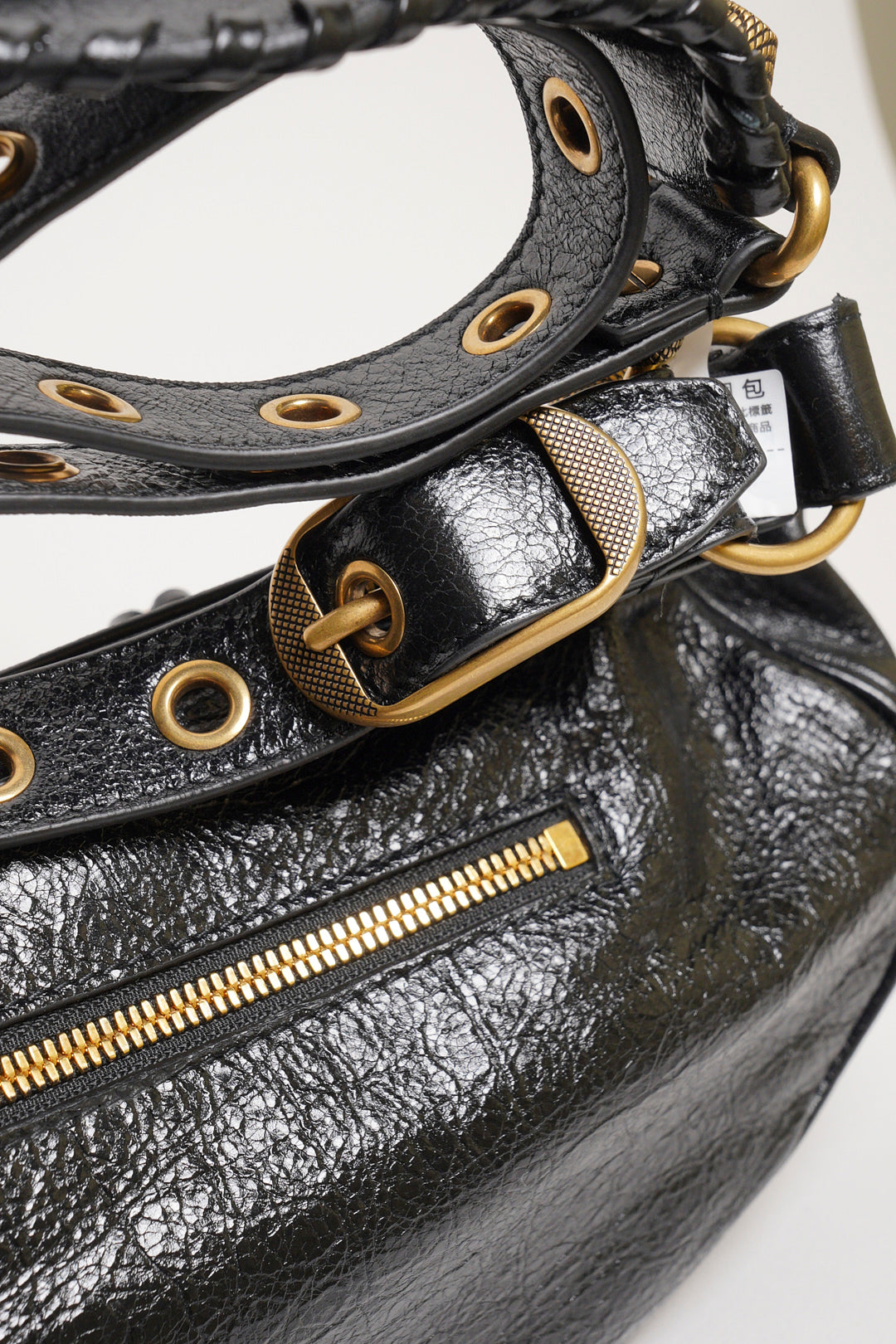 Balenciaga Le cagole半月機車包 - S黑金