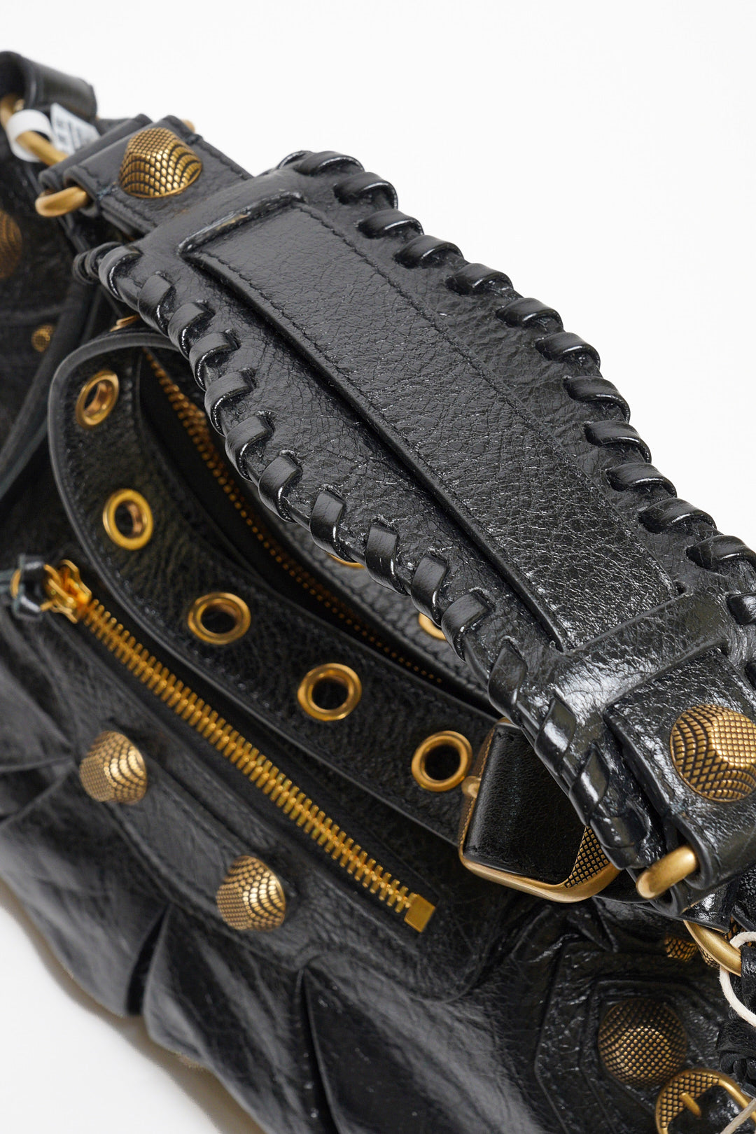 Balenciaga Le cagole半月機車包 - S黑金