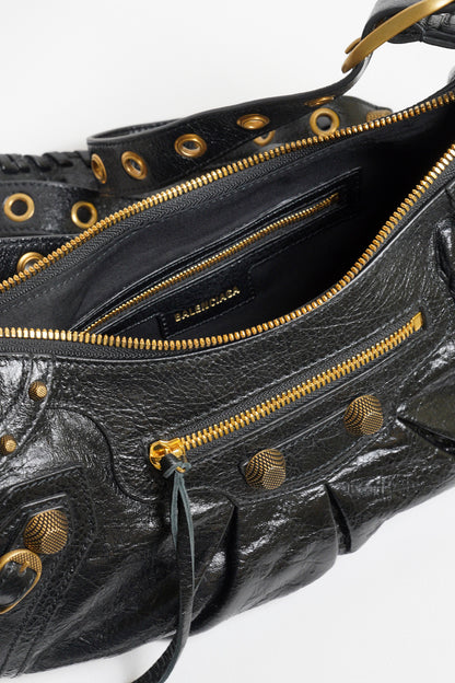 Balenciaga Le cagole半月機車包 - S黑金