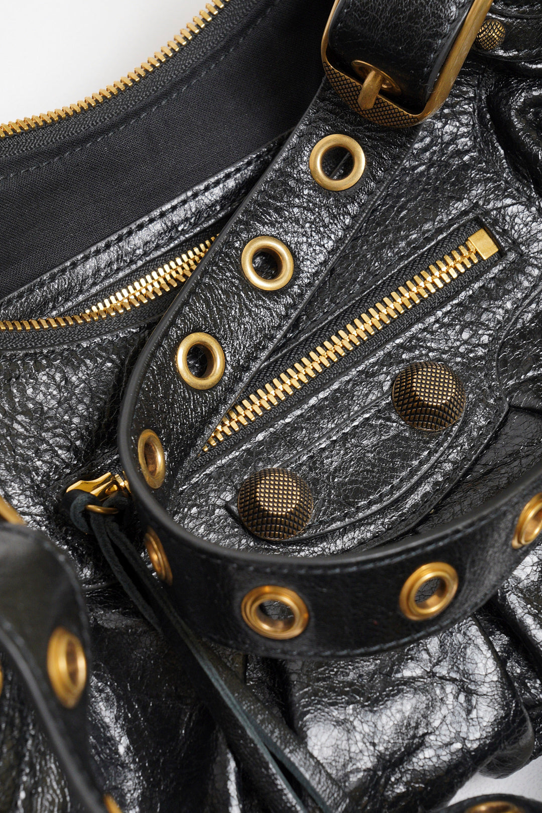 Balenciaga Le cagole半月機車包 - S黑金