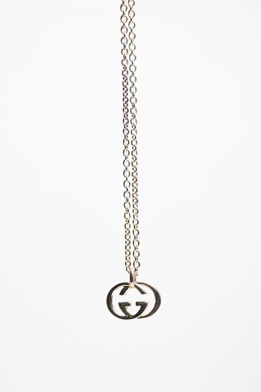 Gucci GG銀飾項鍊