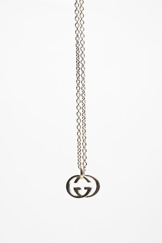 Gucci GG銀飾項鍊