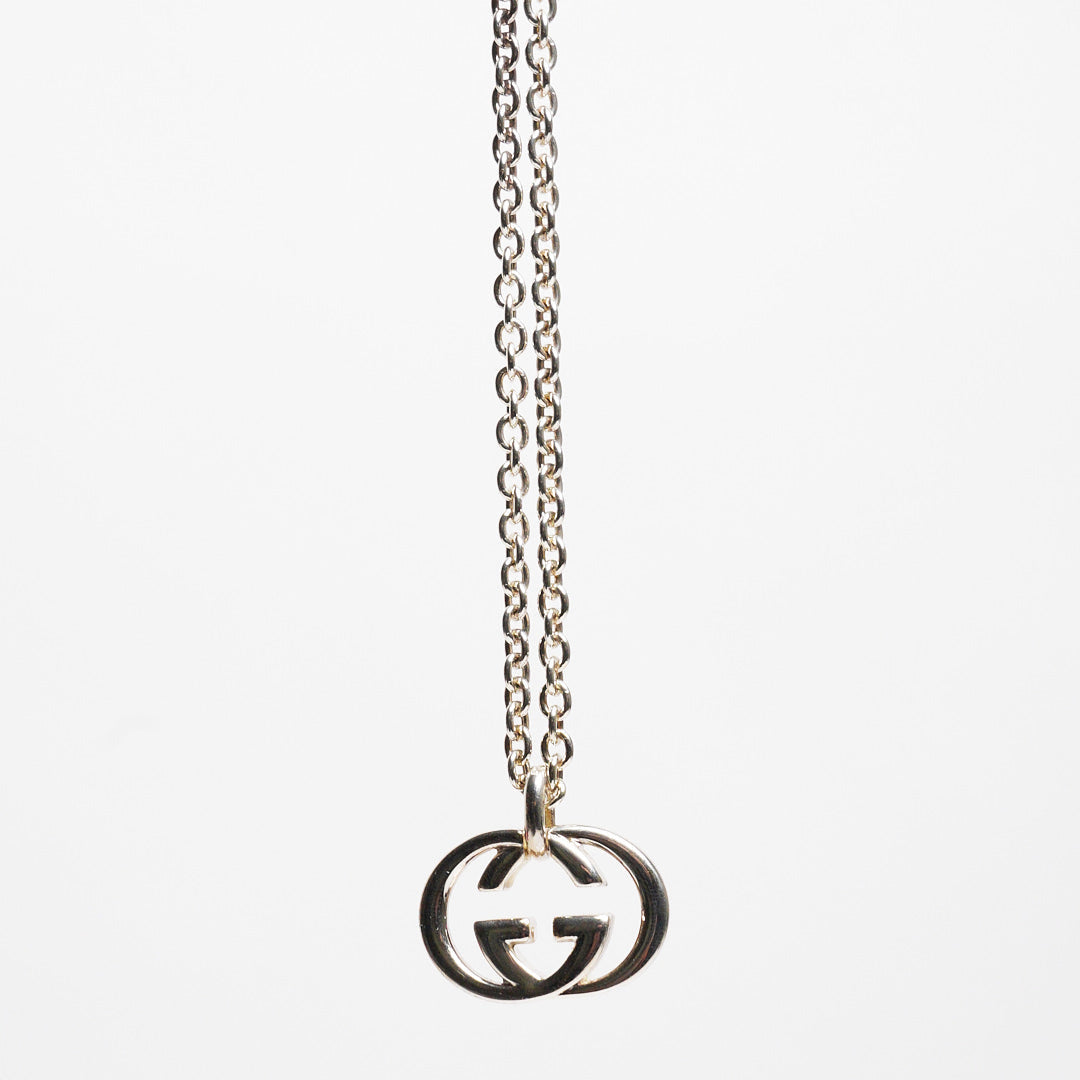 Gucci GG銀飾項鍊