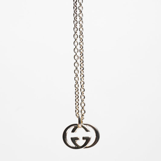 Gucci GG銀飾項鍊