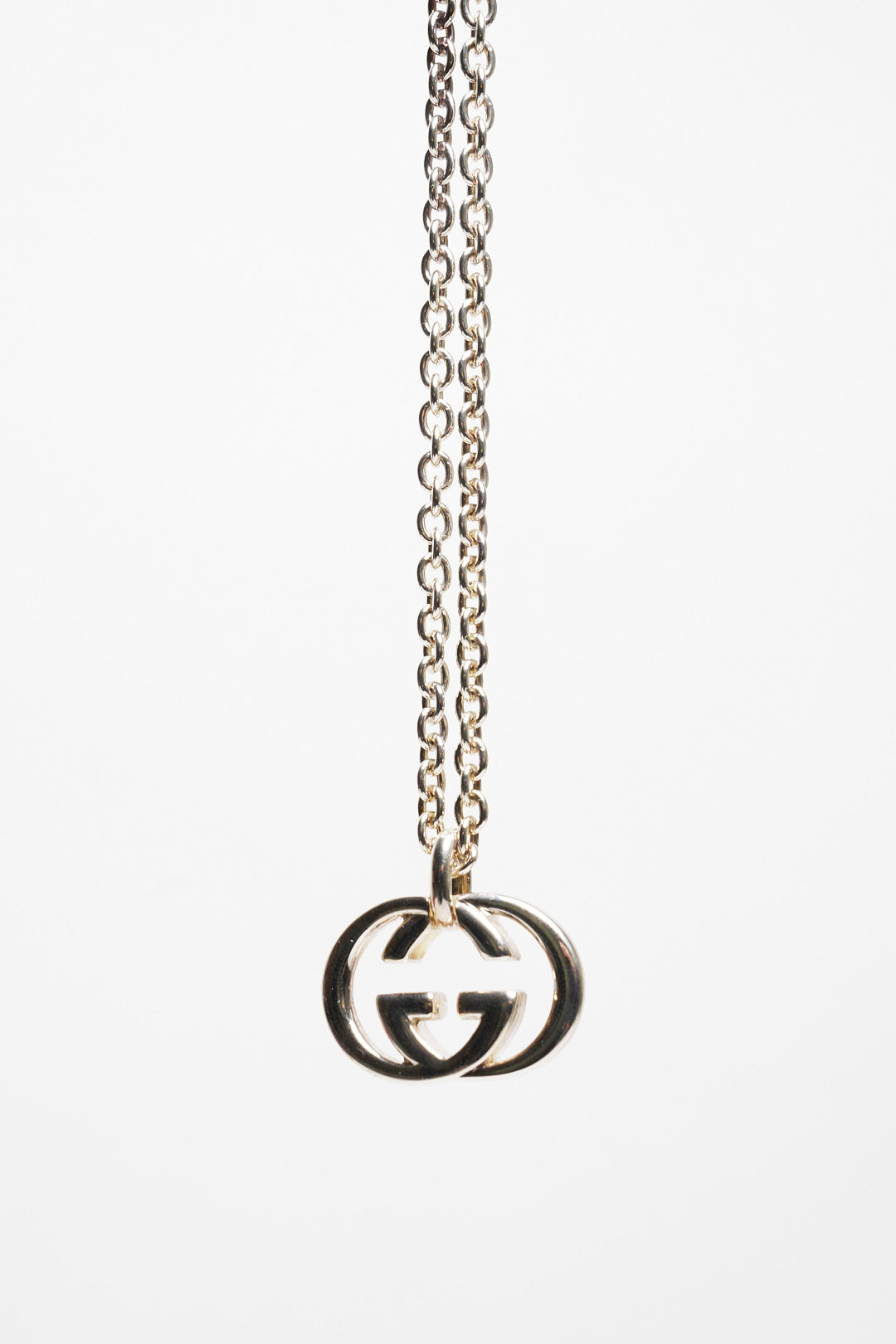 Gucci GG銀飾項鍊