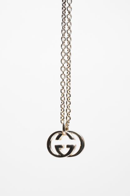 Gucci GG銀飾項鍊