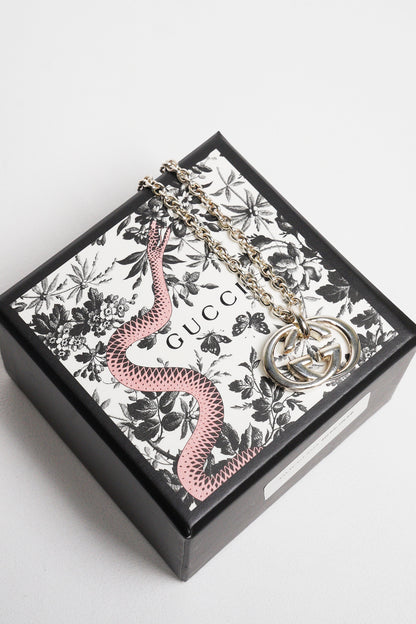 Gucci GG銀飾項鍊