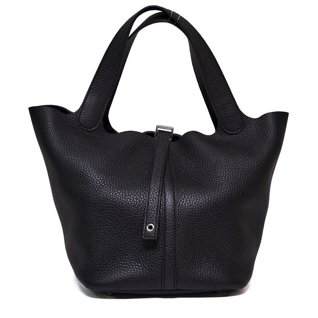 HERMES Picotin Lock 22cm T/C牛皮水桶包 銀扣（全新閒置包）
